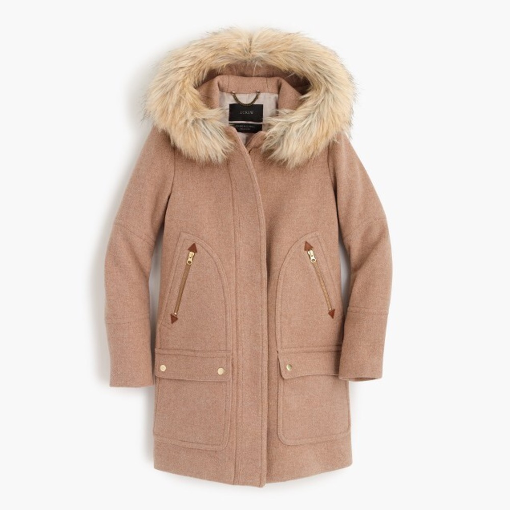 J Crew chateau stadium wool coat NEW